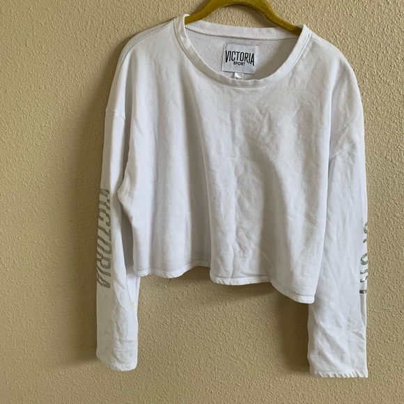 VS Sport Athletic Long Sleeve Cropped Sweatshirt Top 🌴 - Picture 1 of 7